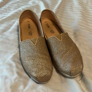 Rose Gold Glitter Toms